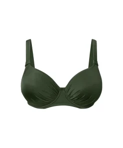 Wiki Bikinier<W076 OLIVE - Swimwear Full Cup Bikini Top