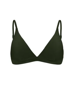 Wiki Bikinier<W076 OLIVE - Swimwear Wirefree Triangle Bikini Top