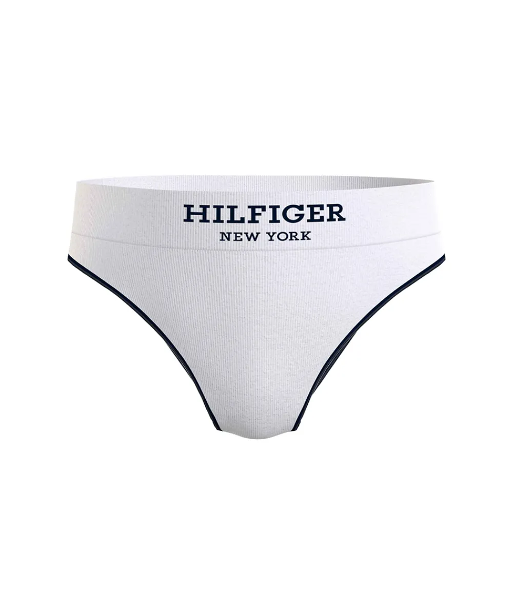 Tommy Hilfiger Trusser<YBR WHITE - Th Monotype Rib Coordinate Hipster