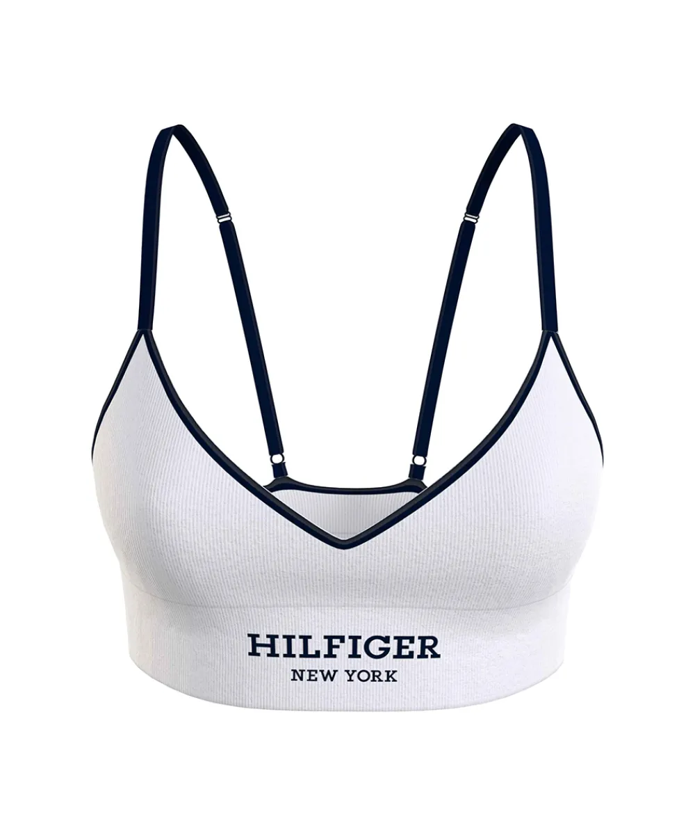 Tommy Hilfiger Bh'er<YBR WHITE - Th Monotype Rib Triangle