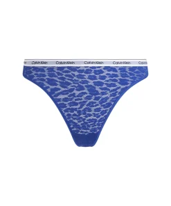 Calvin Klein Trusser<8ZJ MAZARINE BLUE - Modern Logo W/ Lace Thong