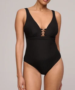 Marie Jo Badedragter<ZWA BLACK - Emly Plunge Swimsuit Wireless